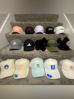Adidas Bundle of Adjustable Hats - Multiple Colors